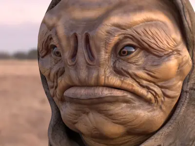 STAR WARS ALIEN CREATURE Low-poly 3D model