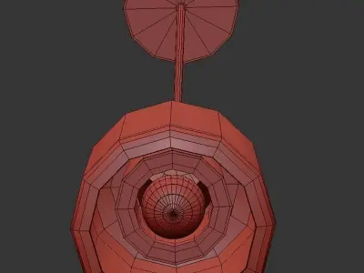 FARIN three pendant lights with glass and marble 3D model