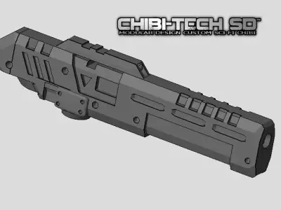 CHIBI-TECH SD - SRV-VII KINETIC RAILGUN 3D print model
