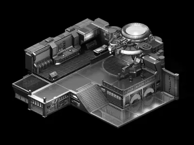 Crystal Palace - Repair Factory Interior 3D model