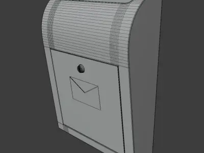Black Mailbox 3D model
