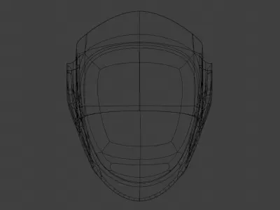 RO24 Sci-fi helmet Low-poly 3D model