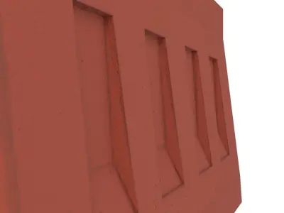 low-poly plastic roadblock Free low-poly 3D model