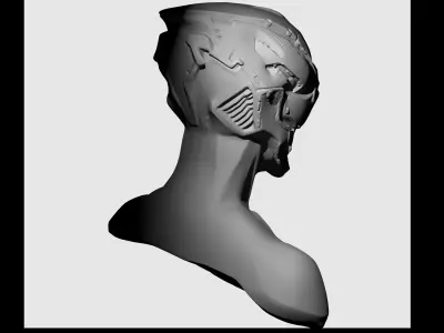 Scifi helmet design 3D print model