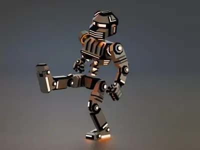 Sci-Fi Robot X-26-2 Low-poly 3D model