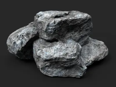 Rock 16-8 Low-poly 3D model