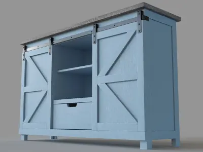 Bar Harbor Blue Credenza 3D model