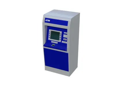 ATM Cash Machine Low-poly 3D model