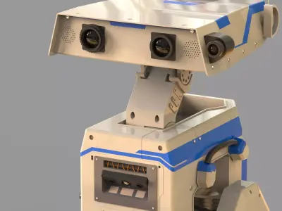 NVidia and Disney robot blue 3D print model