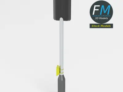Traffic Lights with pedestrian crossing button 3D model