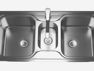 Triple sink 3D model