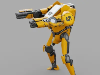 BATTLE DROID DF100  rigged character 3D model