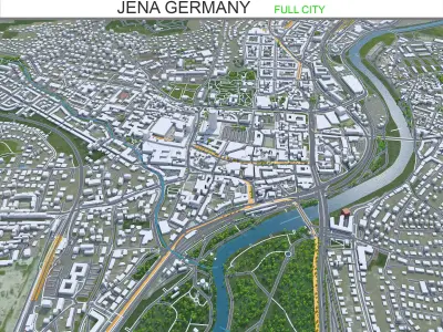 Jena Germany Low-poly 3D model