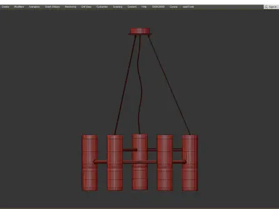 Ike Chandelier 7 Low-poly 3D model