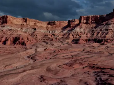 Red Desert Cliff  Landscape 3D model