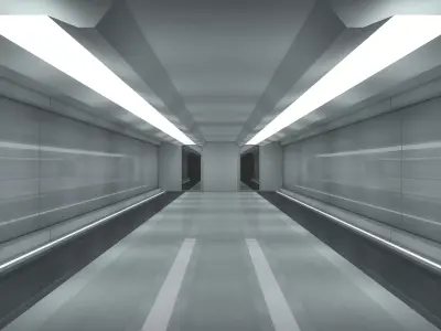 Sci Fi Corridor 3D model 52