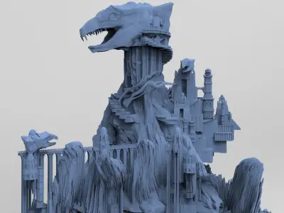 Eternia serpant rock 3D model