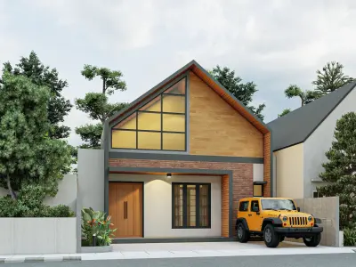 Scane lumion 10 villa scandinavian style and 3d exterior model 3D model