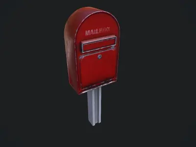 MailBox pbr mail box Low-poly 3D model