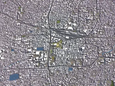 Thiruvananthapuram - 3D City Model Low-poly 3D model