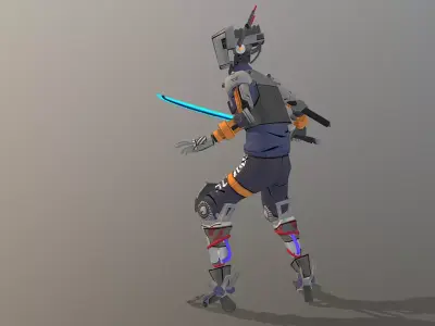 CYBORG Police Robot Sneaky Search 3D model