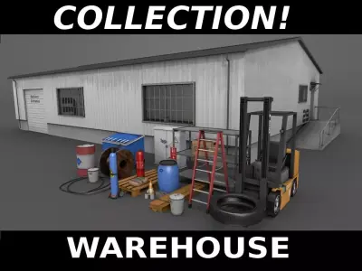 Warehouse Pack Low-poly 3D model