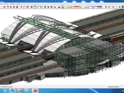 Sketchup Terminal A4 Project SKP DWG PIC 3D model