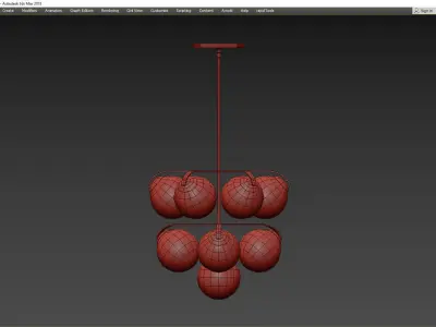 SPOTLIGHT TIER CHANDELIER - 10 LIGHT Low-poly 3D model