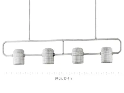 Adjustable Glass Pendant Light from Vakkerlight 3D model