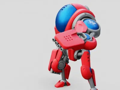 BATTLE DROID S-150 RIGGED 3D model