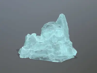 Skull Rock Low-poly 3D model 7