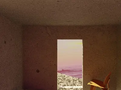 Sand with a Chair 3D model