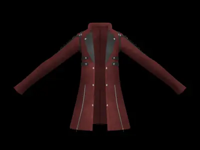 Red Leather Jacket Low-poly 3D model