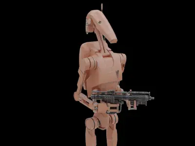 B1 Battle Droid Low-poly 3D model