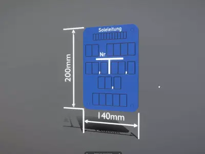 SoleleitungHinweisschild Soleleitung 200x140mm Low-poly 3D model