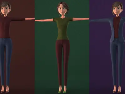  CARTOON MAN AND WOMAN - TOON MOTHER AND FATHER 