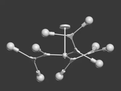 DNA Spiral structure Ceiling Light 3D model