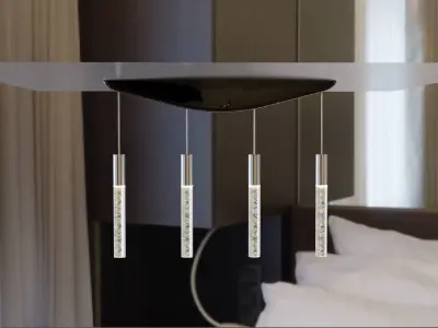 4 Pole Light LEDs Free 3D model