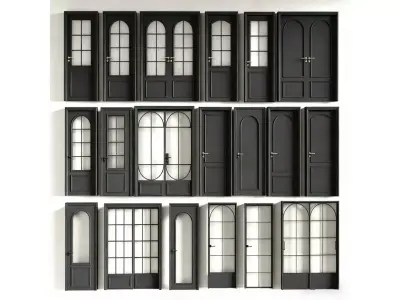 French retro door 3D model