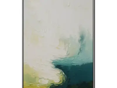 Set of 3 Abstract Paintings in Frames 3D model 53