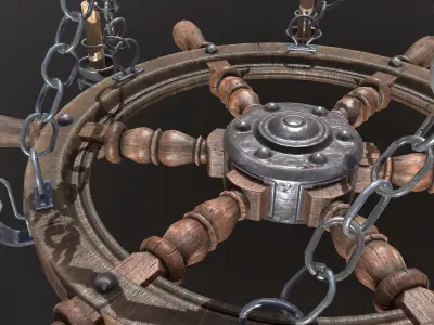 pirate chandelier Free low-poly 3D model