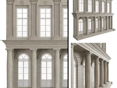 Facade classic house 2 3D model