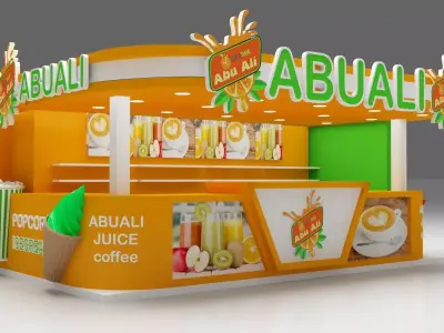 kiosk Juice Exhibition Booth - 3d Model 2018 - Vray 3D model
