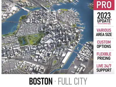 Boston Low-poly 3D model