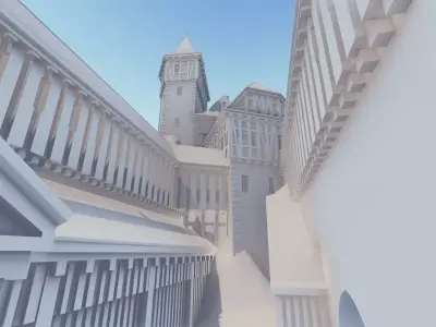 Trosky Castle Medieval 14thCentury Reconstruction 1 to 200 scale 3D print model