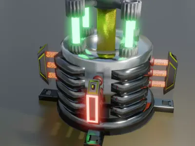 Sci fi bomb Low-poly 3D model