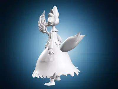 Delphox Statue 3D Model 3D print model