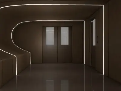 Sci Fi Room 3D model 5