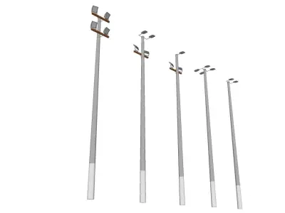 Concrete Lamp Post - Light Pole - Street Light - Group 07 3D model