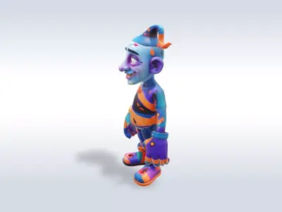 Colorful Monster Halloween Character 3D model